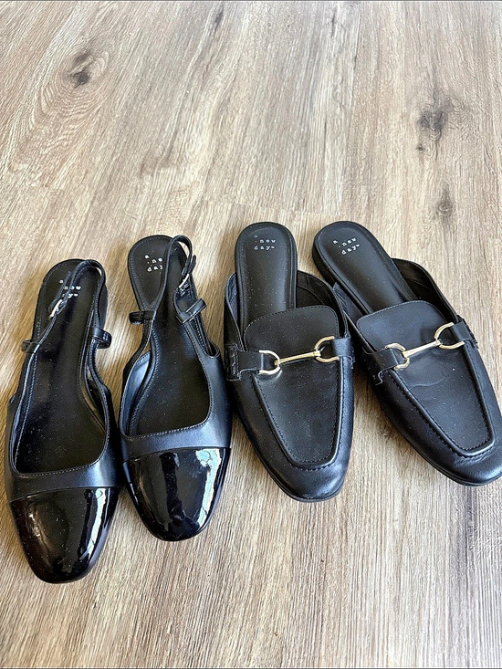a new day Shoes - Target A New Day Black Bit Mules US 9.5 Lot of 2